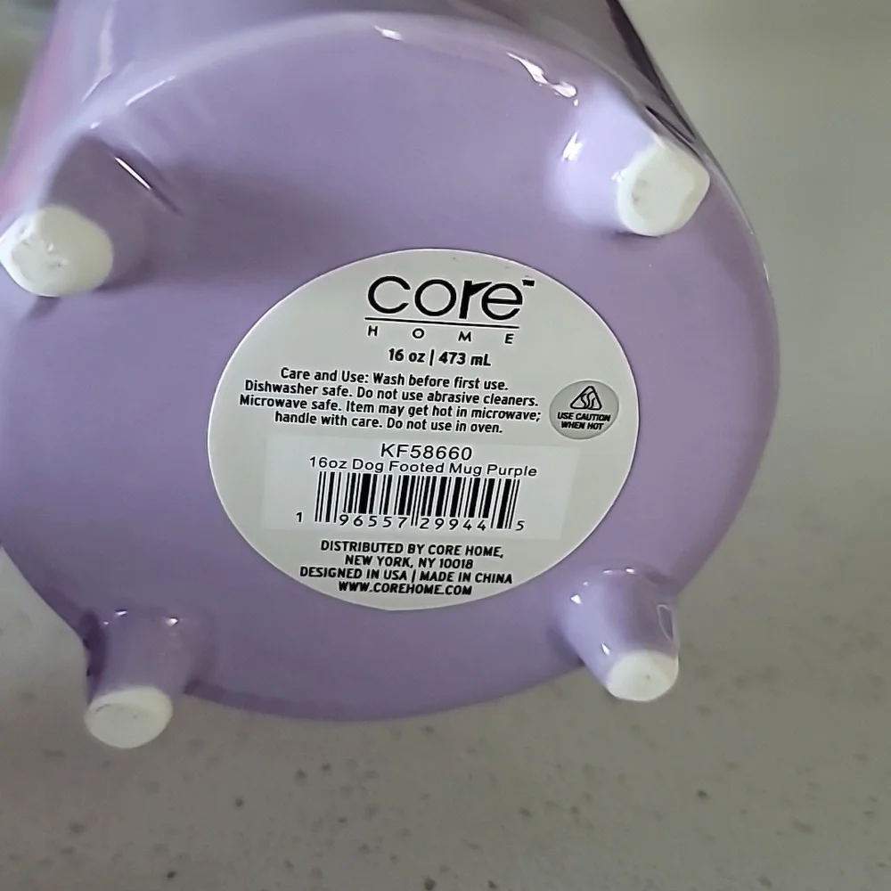 NWT Core Home Dog Footed Mug 16 oz - Purple; Mug 16 oz - Blue - Picture 2 of 7